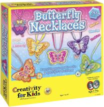Rotaslietu izgatavošanas komplekts Creativity For Kids Butterfly Necklaces, daudzkrāsaina