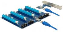 Išplėtimo kortelė Delock PCI Express x1 > 4 x PCIe x16