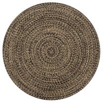 Paklājs VLX Handmade Jute 133727, melns krās./brūna krās., 150 cm x 150 cm