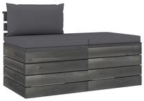 Āra mēbeļu komplekts VLX Garden Pallet Lounge Set, antracīts krās., 1-2 sēdvietas