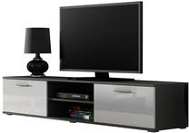 TV staliukas Cama Meble Soho 180, balta/pilka/tamsiai pilka, 180 cm x 43 cm x 37 cm
