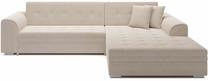 Kampinė sofa - lova Sorento, smėlio sp., dešininė, 194 x 296 cm x 78 cm