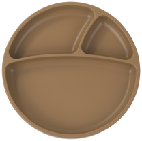 Šķīvīši MiniKoioi Divided Plate 101050009, 6+ mēn., 19 cm, silikons, brūna krās.
