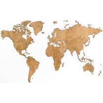 Деревянный пазл VLX MiMi Innovations Wooden World Map Exclusive 425842, 130 см x 78 см, 34 шт., коричневый цв.
