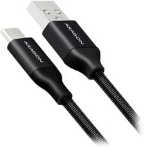 Laidas Axagon Data & Charging USB-C/USB-A cable, USB Type C/USB Type A, 50 cm, juoda sp.