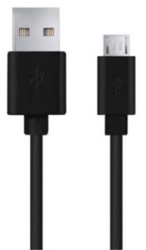 Vads Brackton USB / Micro USB USB, Micro USB, 1.5 m, melna krās.