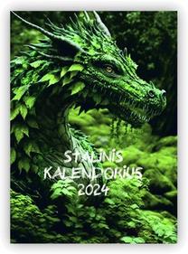 Stalo kalendorius 260820, juoda sp./žalia sp., 13.5 cm x 10 cm