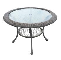 Lauko stalas OTE Manchester, šviesiai ruda sp., 105 cm x 105 cm x 75 cm