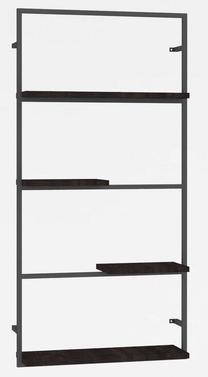 Sieninė lentyna Kalune Design Bako 495SSE1185, antracito sp./riešuto sp., 120 cm x 16.4 cm x 60 cm