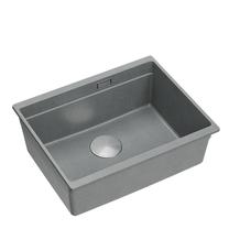 Virtuves izlietne Quadron Logan 100, granīts, 59 cm x 45 cm x 21.5 cm, nerūsējošā tērauda krās./sudraba krās.