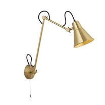 Lampa sienas Searchlight Swing Arm, E27, 1 x 20 W, misiņa krās. / misiņa krās.