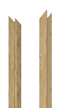 Vertikāla durvju aploda Domoletti, 209.5 cm x 14 - 18 cm x 1 cm, labais, wotan ozola krās.