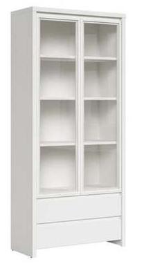 Vitriinkapp Kaspian Matt, valge v., 90 cm x 40.5 cm x 200.5 cm