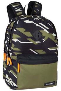 Skolas mugursoma CoolPack Scout Tank, melna krās./zaļa krās., 45.5 cm x 32.5 cm x 18 cm