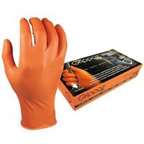 Darba cimdi vienreizēji M-Safe Grippaz, pieaugušajiem, oranža krās., 7/S, 50 gab.