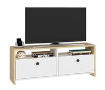ТВ стол Kalune Design Sare, дубовый цв./белый цв., 90 см x 29.6 см x 46.8 см