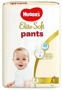 Sauskelnės-kelnaitės Huggies Elite Soft Pants, 3 dydis, 6 - 11 kg, 54 vnt.