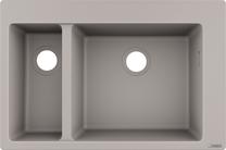 Кухонная мойка Hansgrohe Built-In Sink S510-F635, силикат, 77 см x 51 см x 19 см, бетонно-серый цв.