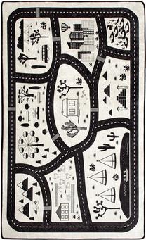 Kilimas Conceptum Hypnose Black City 876CHL1050, balta sp./juoda sp., 190 cm x 140 cm