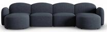 Sofa Micadoni Home Blair Panoramic Chenille, mėlyna sp., 350 x 155 cm x 80 cm