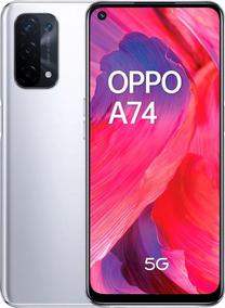 Mobilais telefons Oppo A74, 128 GB, sudraba krās.