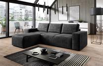 Kampinė sofa Silla Nube 6, tamsiai pilka sp., kairinė, 204 x 302 cm x 95 cm