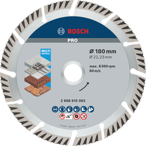 Deimantinis diskas Bosch Pro, 180 mm x 22.23 mm x 2.4 mm