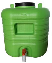 Rippuv veepaak kraaniga, 15 l, roheline v.