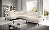 Kampinė sofa Bretan Softis 33, šviesiai ruda sp., kairinė, 205 x 350 cm x 107 cm