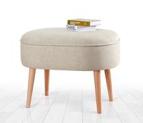 Pufas Hanah Home Timoon 209FLF1198, kreminė sp., 44 cm x 63 cm x 47 cm