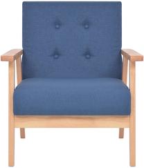 Krėslas VLX Fabric 244654, mėlyna sp., 67 cm x 64.5 cm x 73.5 cm