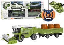 Rc kombainas Lean Toys Farm Tractor Flexible Control, žalia sp.