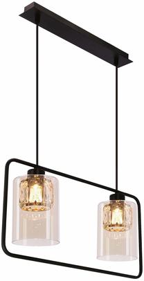Светильник потолочный Candellux Lighting Destro 32-51707, E27, 2 x 40 Вт, янтарный цв. / черный цв.