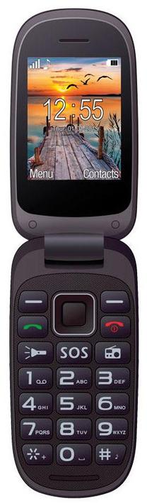 Telefons ar pogām Maxcom MM818, zila krās.