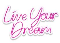 Dekoracija Wallity Live Your Dream, 30 cm, rožinė sp.