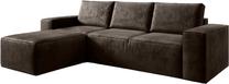 Kampinė sofa Silla Nube 22, tamsiai ruda sp., kairinė, 204 x 302 cm x 95 cm