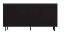 Komoda Kama 3K, juoda sp., 78 cm x 150 cm x 40 cm