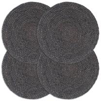 Stalo padėkliukas VLX Jute 133836, 38 cm x 38 cm x 38 cm, 4 vnt., Pilka sp.