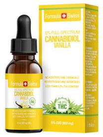 Kūno aliejus Formula Swiss Cannabidiol Vanilla Full Spectrum 5%, 105 ml