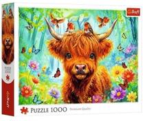 Puzle Trefl Highland Cow, 68 cm x 48 cm, 1000 gab.