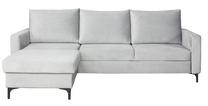 Kampinė sofa - lova Bodzio Milano TMIN-P13, sidabro sp., 239 x 177 cm x 90 cm