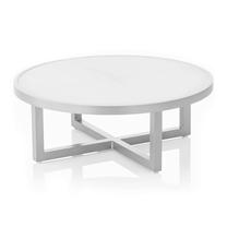 Lauko stalas Kettler Ego, balta sp./sidabro sp., 92 cm x 92 cm x 33 cm