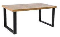 Stalas Umberto, ąžuolo sp./juoda sp., 120 cm x 80 cm x 78 cm