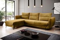 Kampinė sofa Silva Loco 45, geltona sp., kairinė, 201 x 276 cm x 100 cm