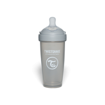 Kūdikių buteliukas Twistshake Pro Double, 330 ml, 4 mėn., pilka sp.