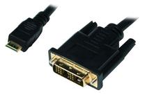 Vads Logilink Mini HDMI male, DVI-D male, 1.5 m, melna krās.