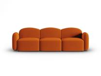 Sofa Micadoni Home Blair Velvet, oranžinė sp., 272 x 87 cm x 80 cm