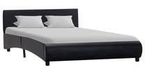 Lova dvigulė VLX Bed Frame, 140 x 200 cm, juoda sp., be čiužinio, su grotelėmis