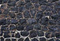 Fototapete Artgeist Dark Charm - Textured Composition Of Black Stones With Light Grout XLFT1144, 175 cm x 250 cm