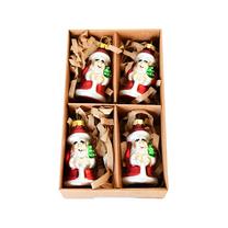 Ziemassvētku eglīšu rotaļlietu komplekts Christmas Touch EBN841275, daudzkrāsaina, stikls, 4 gab.